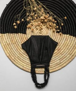 Vastramay Unisex 2-Ply Solid Reusable Free Size Comfortable, Ear Loop Wellness Masks In Black - Pack Of 1 Rakhi