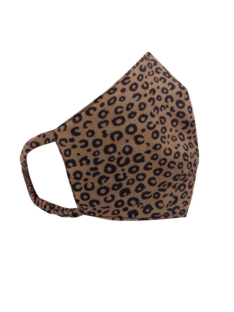 Vastramay Unisex 2-Ply Animal Printed Reusable Free Size Comfortable, Ear Loop Wellness Masks In Leopard Brown - Pack Of 1 4 Vastramay Unisex 2-Ply Animal Printed Reusable Free Size Comfortable, Ear Loop Wellness Masks In Leopard Brown - Pack Of 1