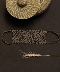 Vastramay Unisex 2-Ply Animal Printed Reusable Free Size Comfortable, Ear Loop Wellness Masks In Leopard Brown - Pack Of 1 Rakhi