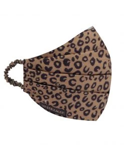 Vastramay Unisex 2-Ply Animal Printed Reusable Free Size Comfortable, Ear Loop Wellness Masks In Leopard Brown - Pack Of 1 Rakhi