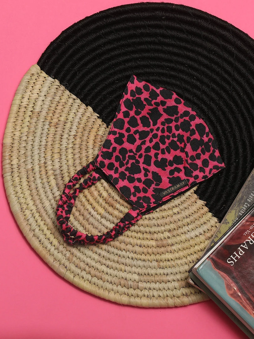 Vastramay Unisex 2-Ply Animal Printed Reusable Free Size Comfortable, Ear Loop Wellness Masks In Leopard Pink - Pack Of 1 Rakhi 3 Vastramay Unisex 2-Ply Animal Printed Reusable Free Size Comfortable, Ear Loop Wellness Masks In Leopard Pink - Pack Of 1 Rakhi