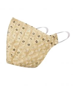 Vastramay Rakhi Unisex 4 Ply Self Design-Sequin Embroidered Reusable Face Mask