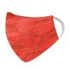 Vastramay Unisex 2 Ply Self Design Red Brocade Reusable Face Mask
