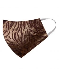 Vastramay Rakhi Unisex 2 Ply Self Design Banarasi Brocade Reusable Face Mask