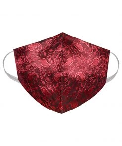 Vastramay Unisex 2 Ply Self Design Banarasi Brocade Reusable Face Mask Rakhi