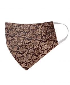 Vastramay Unisex 2 Ply Self Design Banarasi Brocade Reusable Face Mask