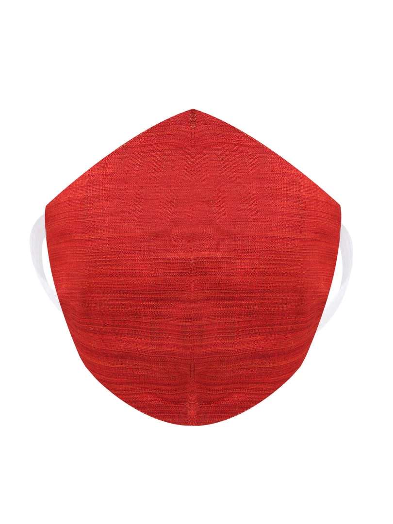 Vastramay Rakhi Unisex 2 Ply Self Design Red Cotton Textured Reusable Face Mask 4 Vastramay Rakhi Unisex 2 Ply Self Design Red Cotton Textured Reusable Face Mask