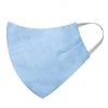 Vastramay Unisex 2 Ply Blue Cotton Textured Reusable Face Mask Rakhi