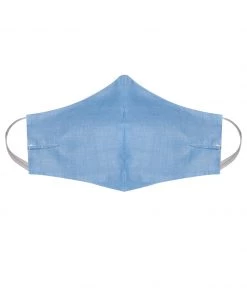 Vastramay Unisex 2 Ply Blue Cotton Textured Reusable Face Mask Rakhi 7 Vastramay Unisex 2 Ply Blue Cotton Textured Reusable Face Mask Rakhi