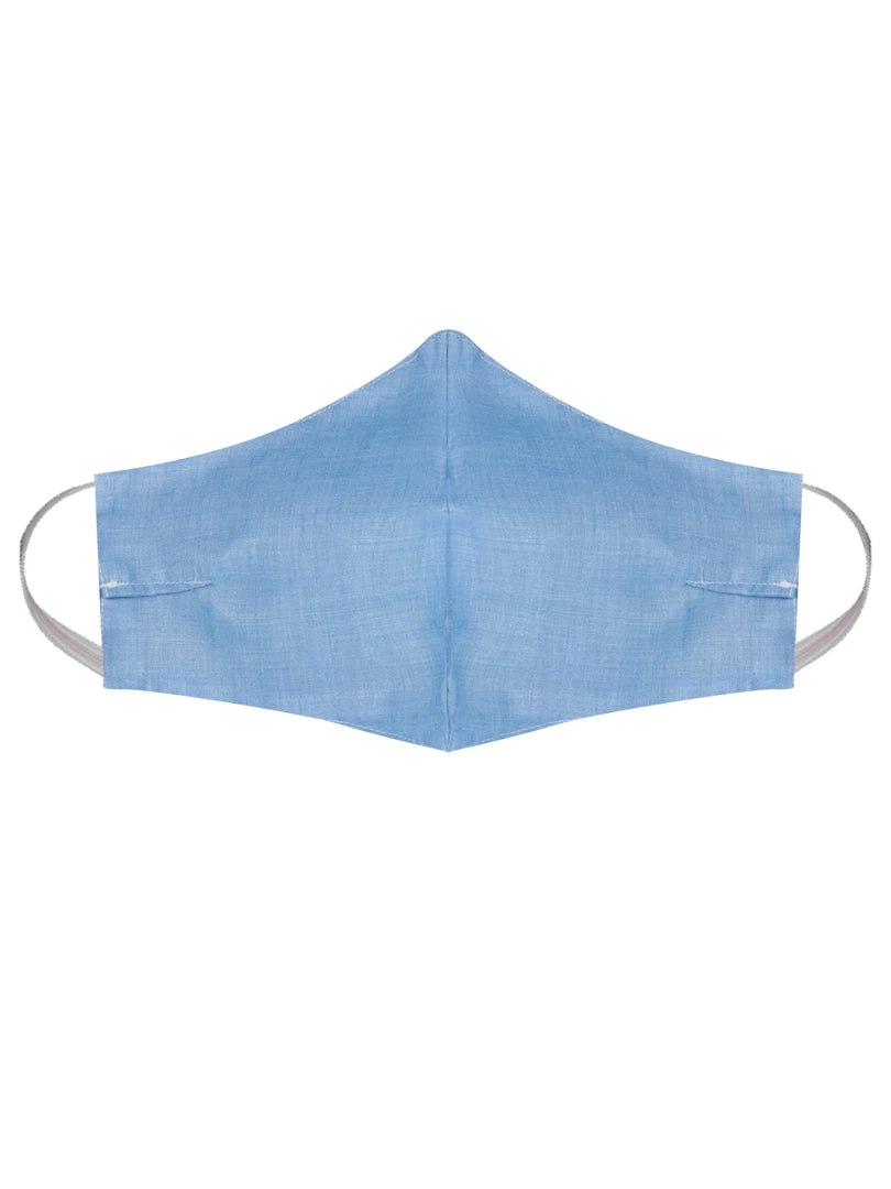 Vastramay Unisex 2 Ply Blue Cotton Textured Reusable Face Mask Rakhi 5 Vastramay Unisex 2 Ply Blue Cotton Textured Reusable Face Mask Rakhi