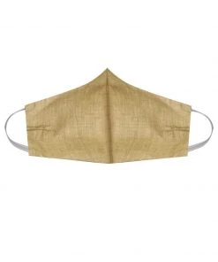 Vastramay Unisex 2 Ply Brown Cotton Textured Reusable Face Mask