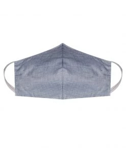 Vastramay Unisex 2 Ply Grey Cotton Textured Reusable Face Mask