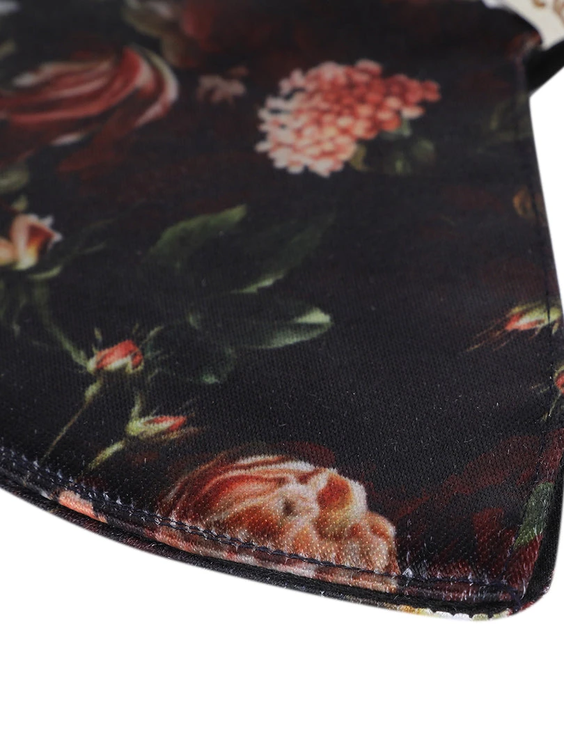 Rakhi Vastramay Unisex 4 -Ply Floral Printed Reusable Anti-Pollution, Comfortable Large Coverage With Ear Loops Wellness Masks In Black - Pack Of 1 8 Rakhi Vastramay Unisex 4 -Ply Floral Printed Reusable Anti-Pollution, Comfortable Large Coverage With Ear Loops Wellness Masks In Black - Pack Of 1