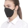 Rakhi Vastramay Unisex 4 -Ply Quilted Reusable Anti-Pollution, Comfortable Large Coverage With Ear Loops Wellness Masks In Black - Pack Of 1