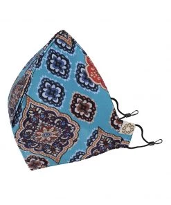 Vastramay Unisex 4 -Ply Abstract Printed Reusable Anti-Pollution, Comfortable Large Coverage With Ear Loops Wellness Masks In Blue - Pack Of 1