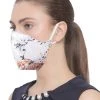 Vastramay Unisex 4 -Ply Floral Printed Reusable Anti-Pollution, Comfortable Large Coverage With Ear Loops Wellness Masks In White - Pack Of 1