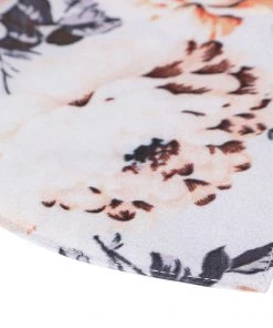 Vastramay Unisex 4 -Ply Floral Printed Reusable Anti-Pollution, Comfortable Large Coverage With Ear Loops Wellness Masks In White - Pack Of 1