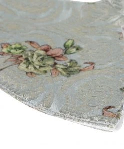 Vastramay Unisex 4 -Ply Floral Print On Embroidered Base Reusable Anti-Pollution, Comfortable Large Coverage With Ear Loops Wellness Masks In Green - Pack Of 1