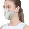 Vastramay Unisex 4 -Ply Floral Print On Embroidered Base Reusable Anti-Pollution, Comfortable Large Coverage With Ear Loops Wellness Masks In Green - Pack Of 1