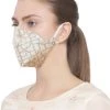 Rakhi Vastramay Unisex 4 -Ply Embroidered Reusable Anti-Pollution, Comfortable Large Coverage With Ear Loops Wellness Masks In Beige - Pack Of 1