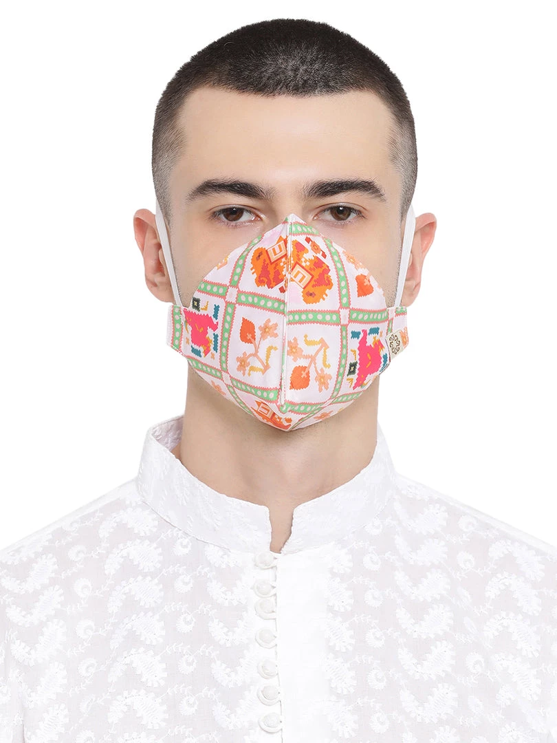 Vastramay Unisex 4 - Ply Digital Printed Reusable Anti-Pollution, Ear Loops Wellness Mask In White - Pack Of 1 Rakhi 7 Vastramay Unisex 4 - Ply Digital Printed Reusable Anti-Pollution, Ear Loops Wellness Mask In White - Pack Of 1 Rakhi