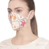 Vastramay Unisex 4 - Ply Digital Printed Reusable Anti-Pollution, Ear Loops Wellness Mask In White - Pack Of 1 Rakhi