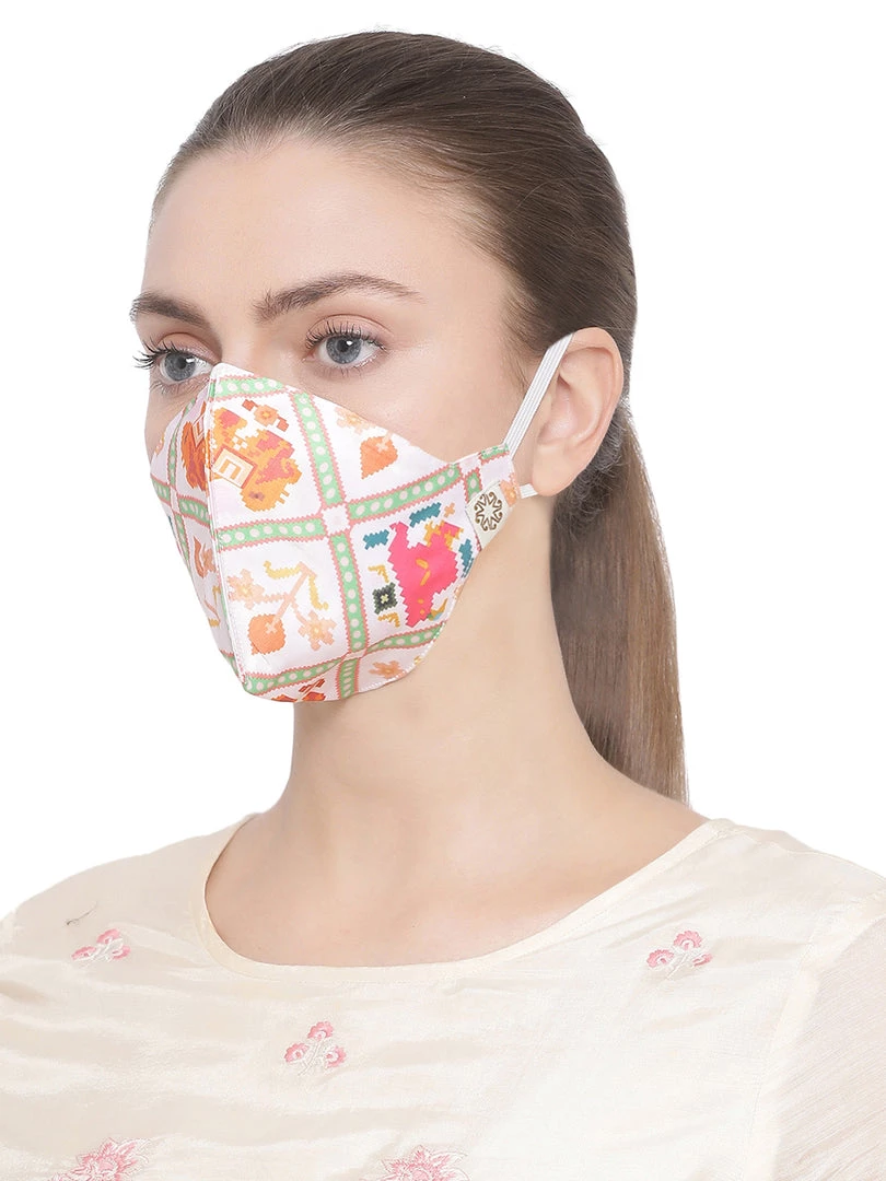 Vastramay Unisex 4 - Ply Digital Printed Reusable Anti-Pollution, Ear Loops Wellness Mask In White - Pack Of 1 Rakhi 3 Vastramay Unisex 4 - Ply Digital Printed Reusable Anti-Pollution, Ear Loops Wellness Mask In White - Pack Of 1 Rakhi
