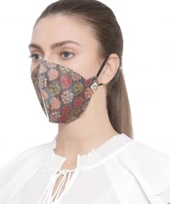 Vastramay Unisex 4 - Ply Digital Printed Reusable Anti-Pollution, Ear Loops Wellness Mask In Brown - Pack Of 1 Rakhi