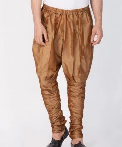 Vastramay Men's Brown Cotton Silk Blend Bridges Rakhi