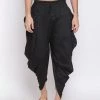 VASTRAMAY Men's Black Solid Dhoti Pant