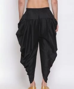VASTRAMAY Men's Black Solid Dhoti Pant