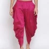 VASTRAMAY Men's Fuchsia Pink Solid Dhoti Pant