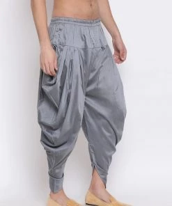 Buy 1 Get 1 VASTRAMAY Men's Grey Solid Dhoti Pant
