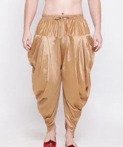 VASTRAMAY Men's Rose Gold Solid Dhoti Pant