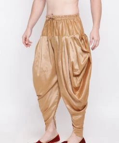 VASTRAMAY Men's Rose Gold Solid Dhoti Pant
