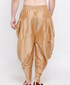 VASTRAMAY Men's Rose Gold Solid Dhoti Pant