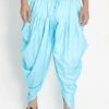 Vastramay Men's Light Blue Silk Blend Dhoti
