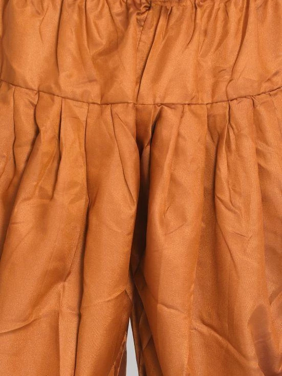 VASTRAMAY Men's Brown Cotton Blend Dhoti 5 VASTRAMAY Men's Brown Cotton Blend Dhoti