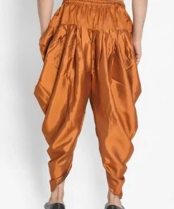 VASTRAMAY Men's Brown Cotton Blend Dhoti 11 VASTRAMAY Men's Brown Cotton Blend Dhoti