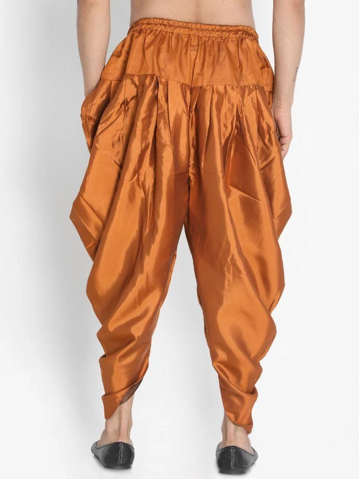 VASTRAMAY Men's Brown Cotton Blend Dhoti 6 VASTRAMAY Men's Brown Cotton Blend Dhoti