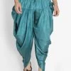 Buy 1 Get 1 VASTRAMAY Men's Green Silk Blend Dhoti