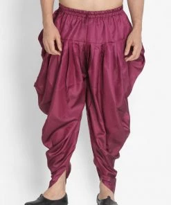 VASTRAMAY Men's Purple Cotton Blend Dhoti