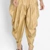 Vastramay Men's Gold Silk Blend Dhoti