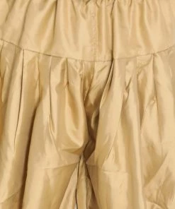Vastramay Men's Gold Silk Blend Dhoti