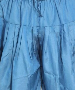 VASTRAMAY Men's Dark Blue Silk Blend Dhoti