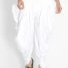 Vastramay Men's White Silk Blend Dhoti