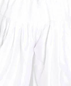 Vastramay Men's White Silk Blend Dhoti