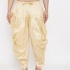 Vastramay Men's Gold Dhoti Pants 2 Vastramay Men's Gold Dhoti Pants