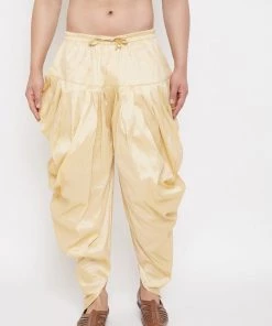 Vastramay Men's Gold Dhoti Pants