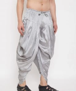 Vastramay Men's Grey Dhoti Pants
